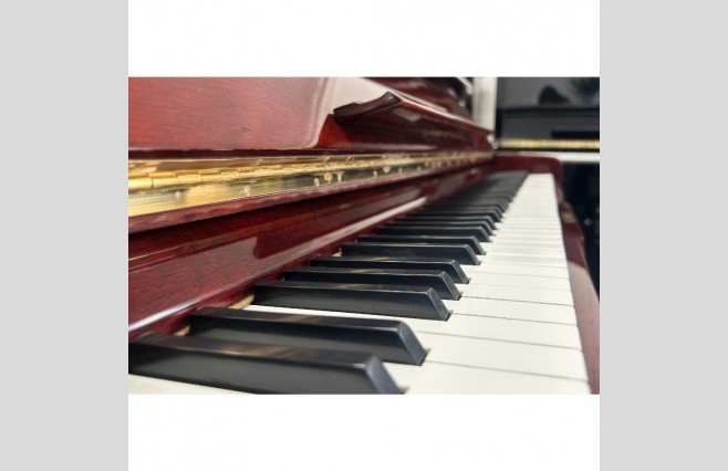 Samick Polished Red Mahogany Modern Upright Piano, Used - All Inclusive Premium Package (SN:794025) - Image 8
